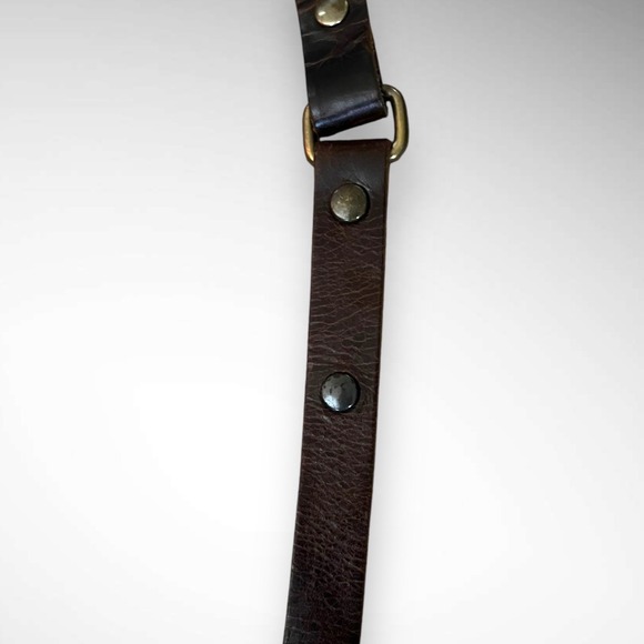 REBEL DESIGNS Unique Leather Metallic Crossbody Bag With Eyelet Detailing | EUC - Picture 9 of 9